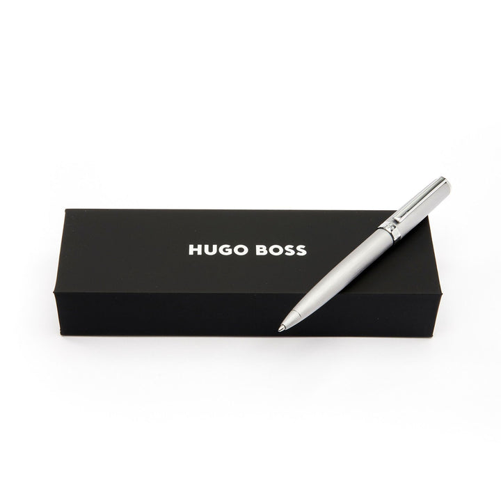 Hugo Boss Ballpoint Pen Gear Brushed Chrome HSK4414B