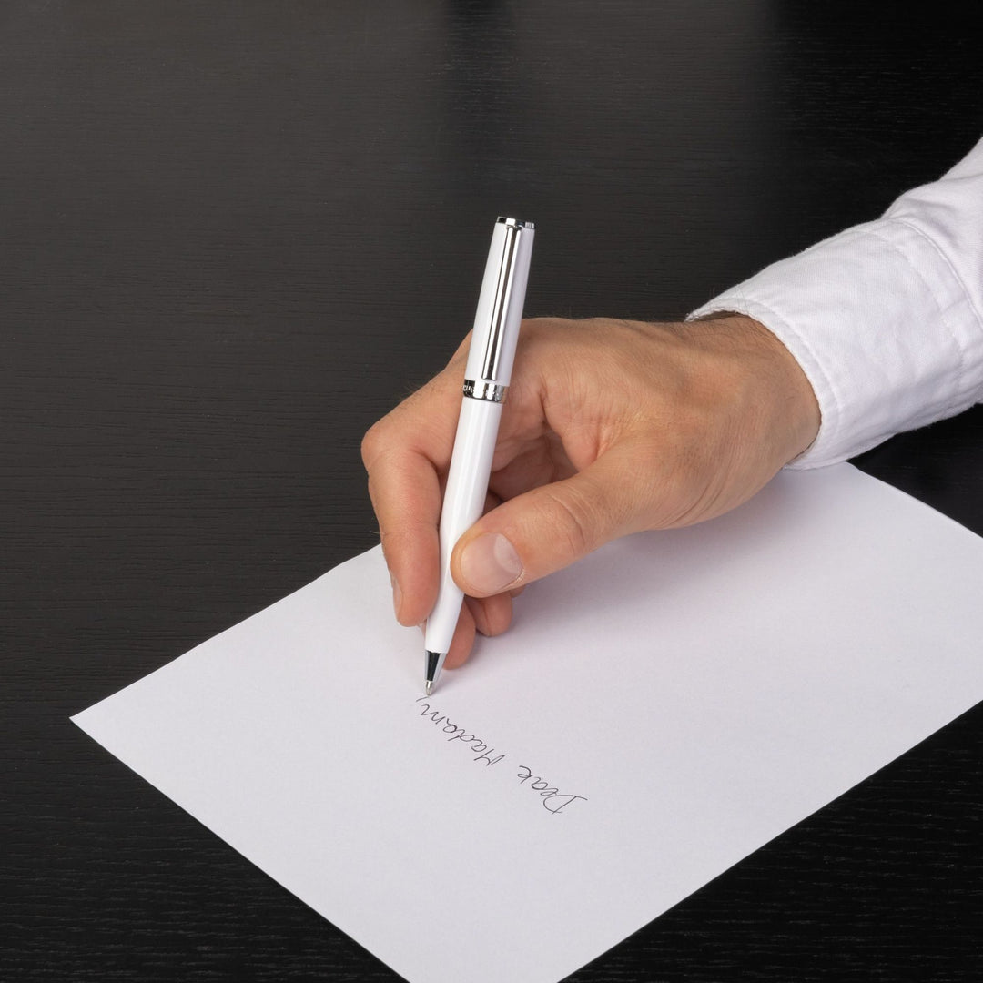 Hugo Boss Gear Icon Ballpoint Pen White HSN2544G