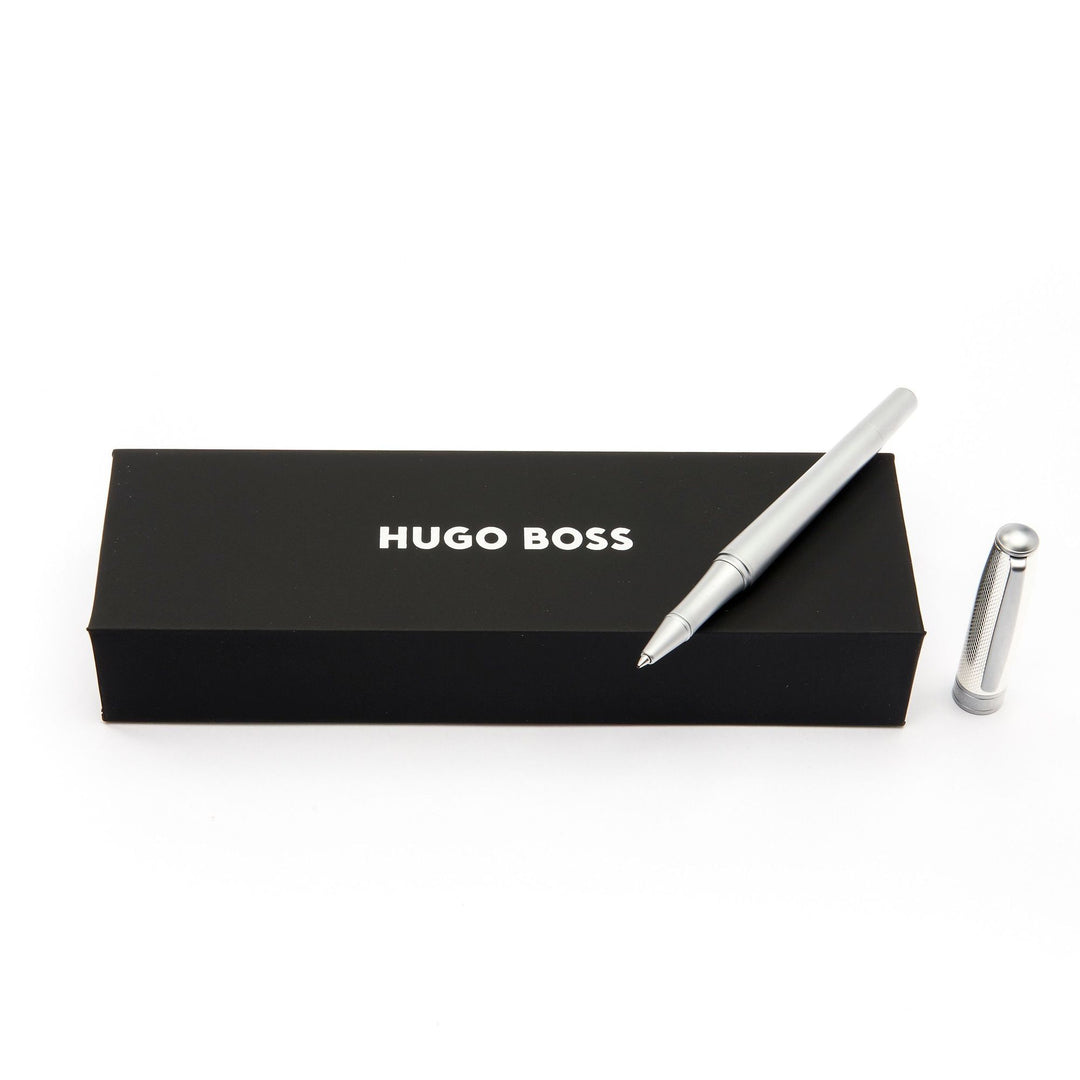 Stylo roller Hugo Boss Essential en métal argenté HSY4875C