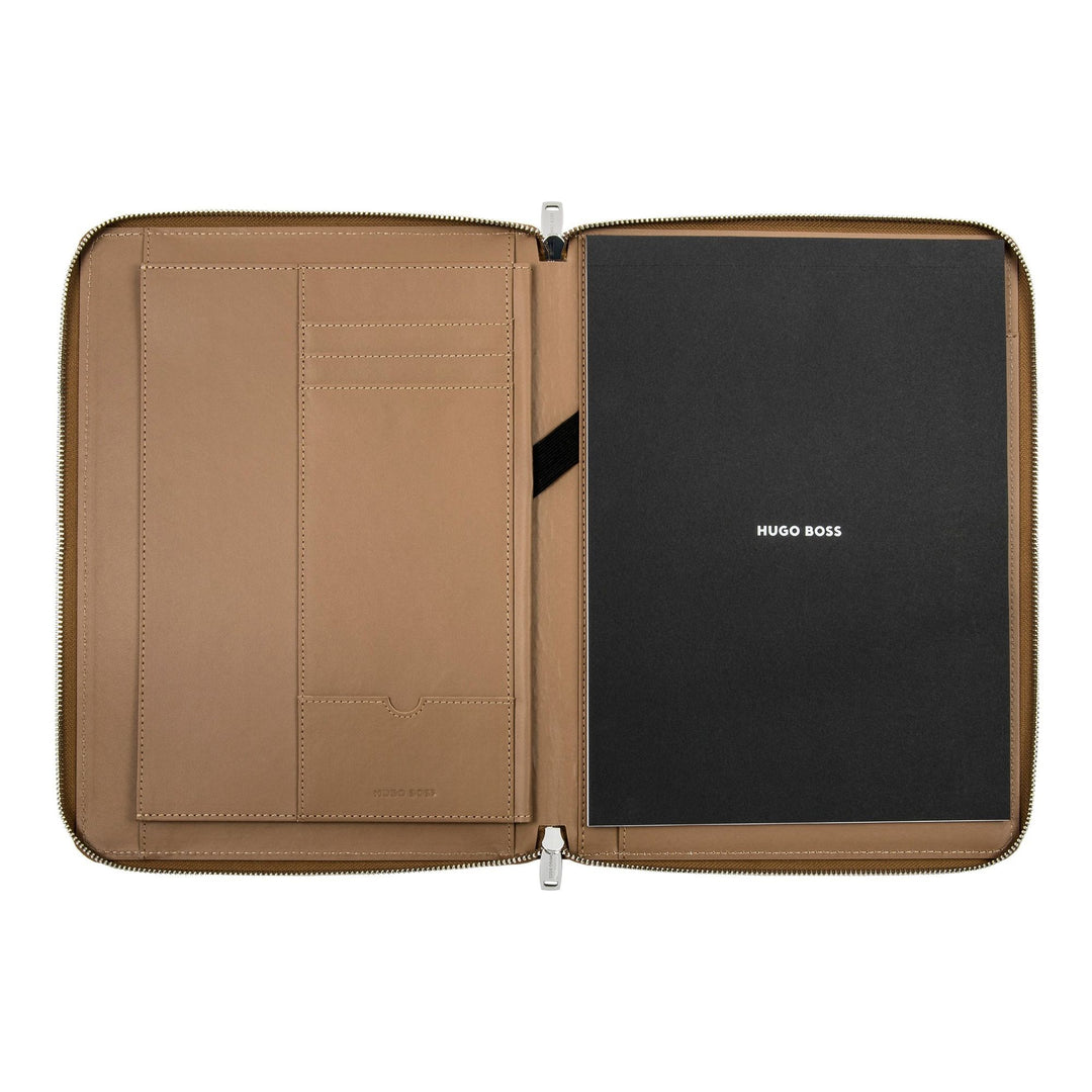Porte-documents zippé A4 Hugo Boss Pure Iconic Camel HTA410X