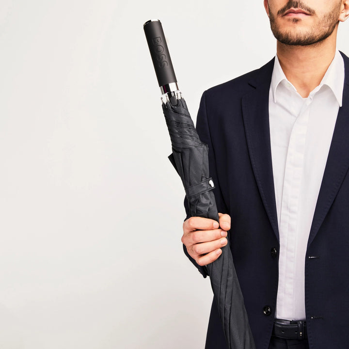 Hugo Boss Parapluie à boucle noir HUN304A