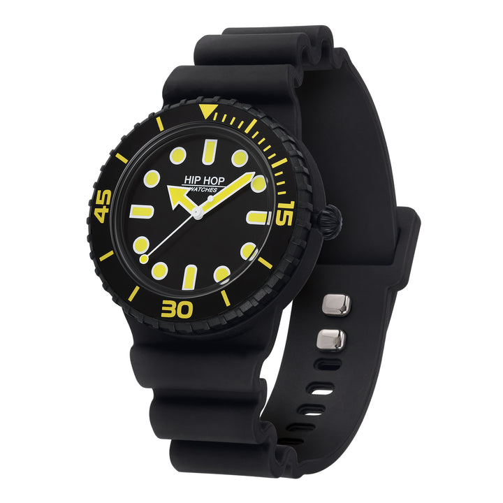 Hip Hop ur Master Gul/Sort 41mm HWU1231