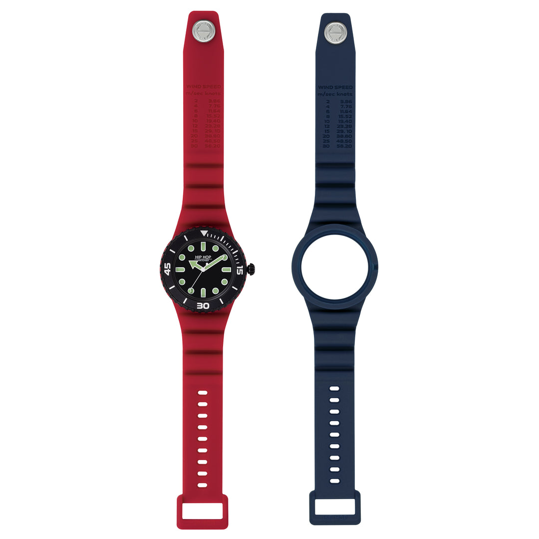 Hip Hop klocka Master Red/Blue 41mm HWU1235