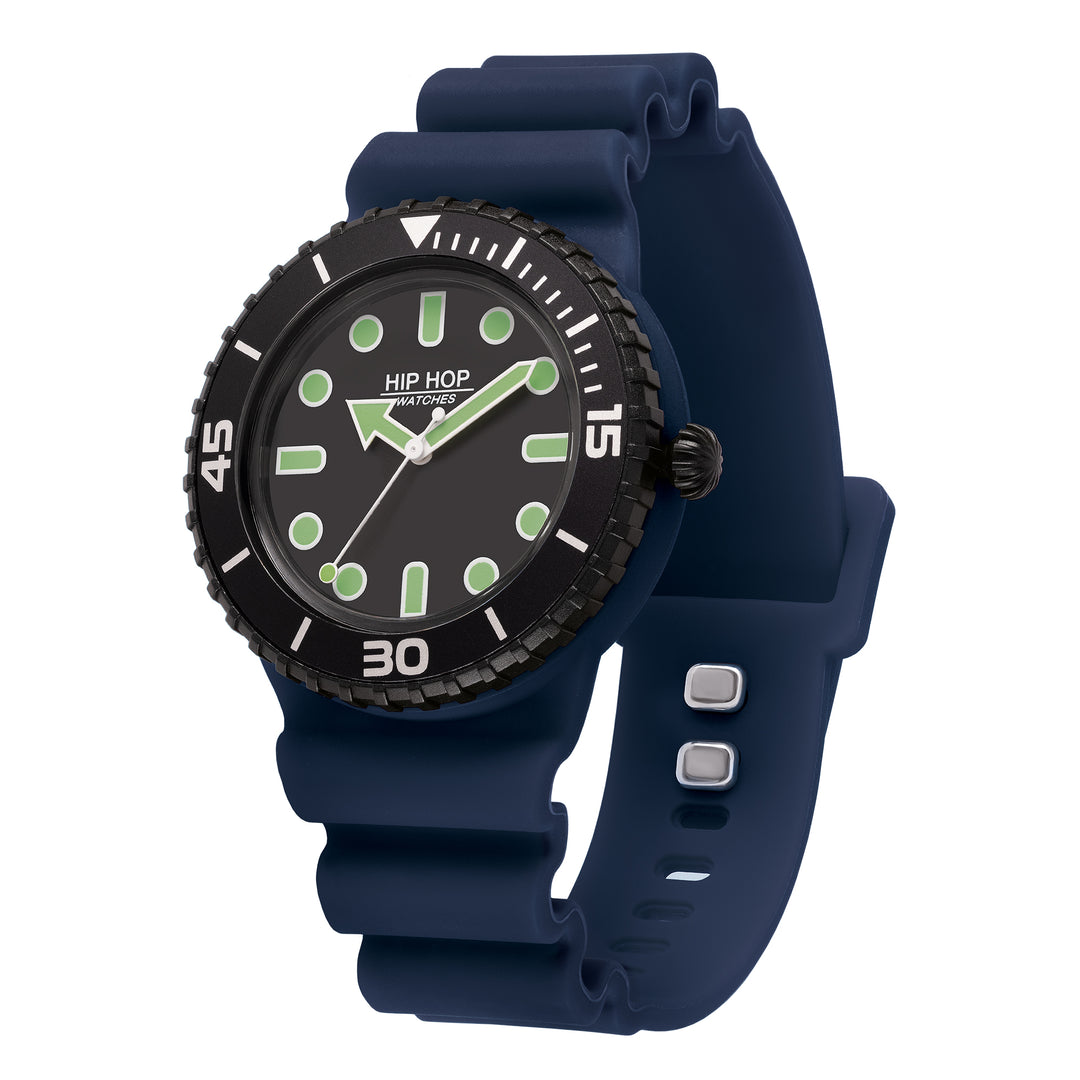 Relógio Hip Hop Vermelho/Azul Master Collection 41mm HWU1235