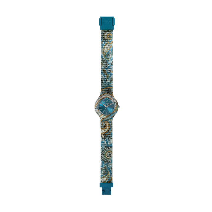 Reloj Hip Hop AZUL TEAL Colección Paisley 32mm HWU1242