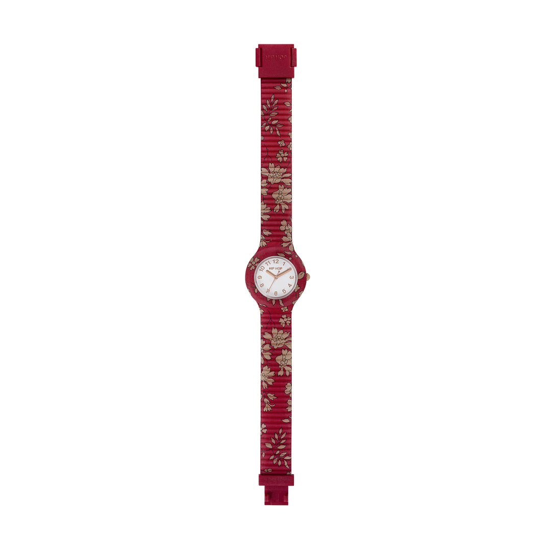 Hip-Hop-Uhr RED Winter Blossom Collection 32 mm HWU1248