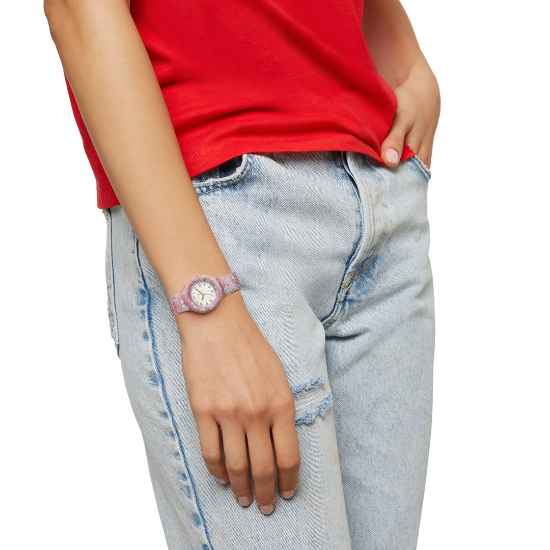 Hip-Hop-Uhr PINK Winter Blossom Collection 28 mm HWU1250
