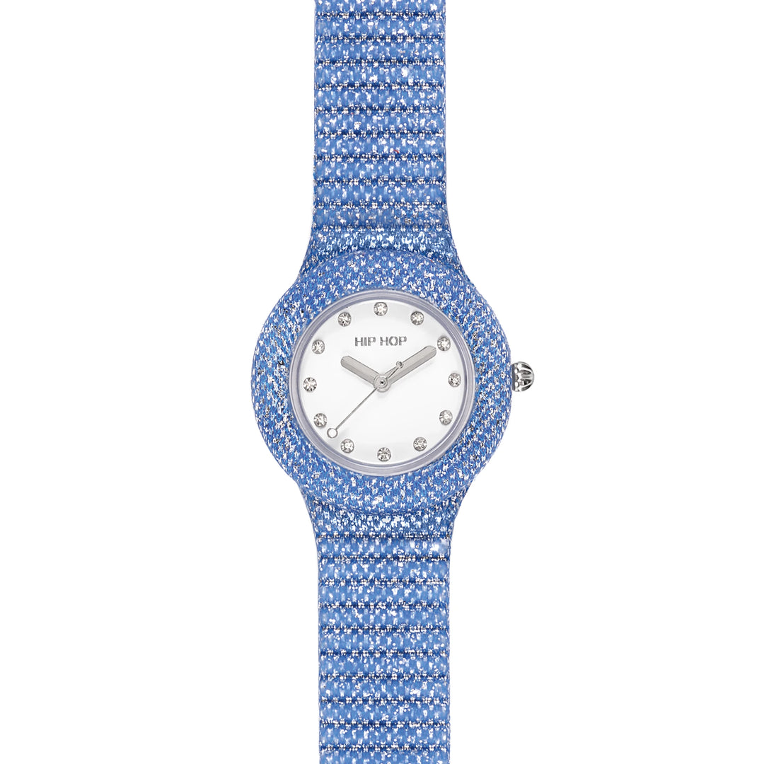 Ceas hip hop Blue Shimmer Crush 32mm HWU1337