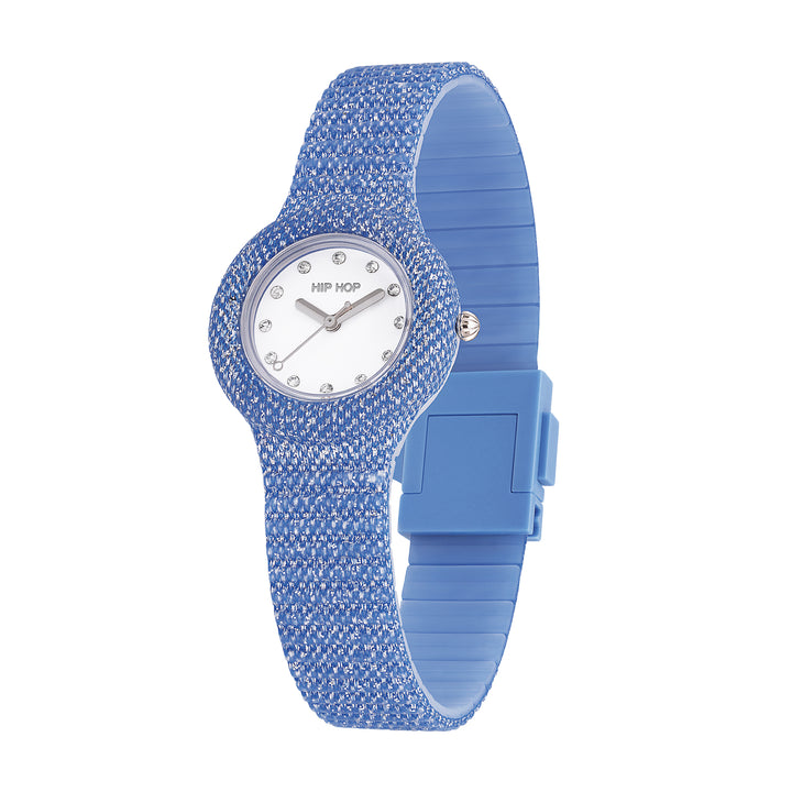 Ceas hip hop Blue Shimmer Crush 32mm HWU1337