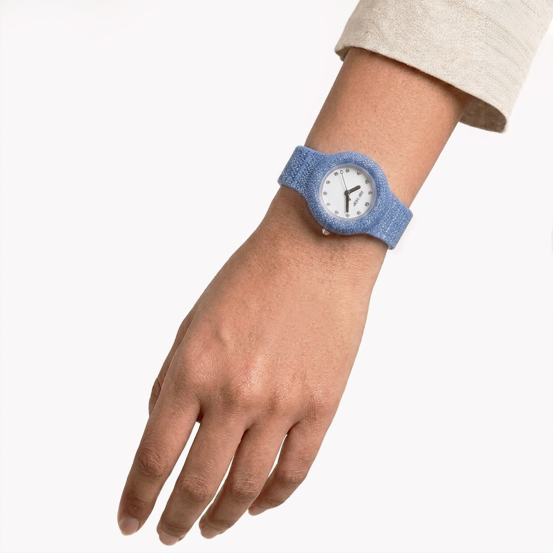 Ceas hip hop Blue Shimmer Crush 32mm HWU1337