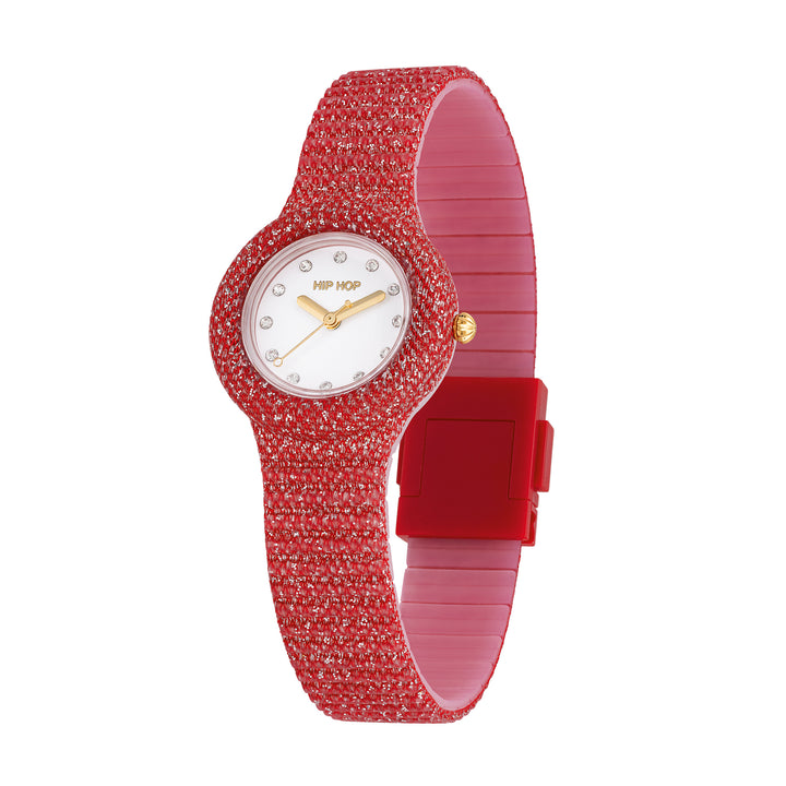 Ceas hip hop Red Shimmer Crush 32mm HWU1338
