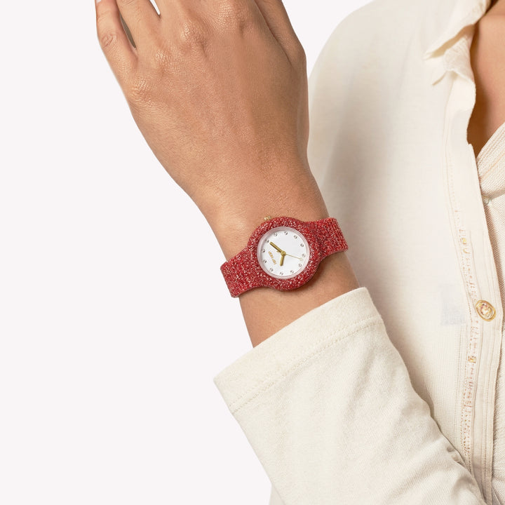 Ceas hip hop Red Shimmer Crush 32mm HWU1338