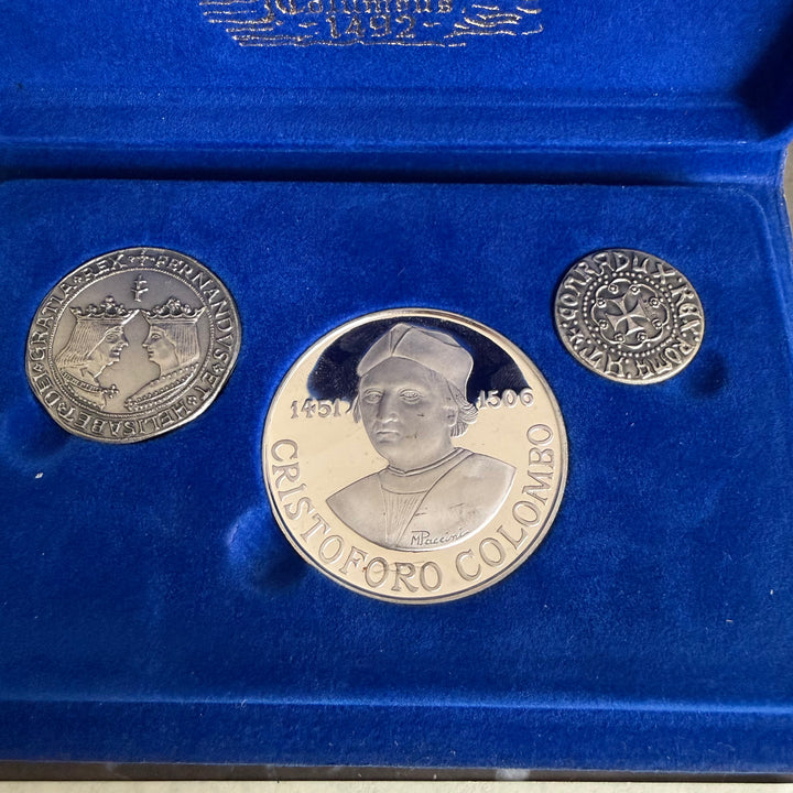 Silver coin set 5th centenary of discovery of America 1492-1992