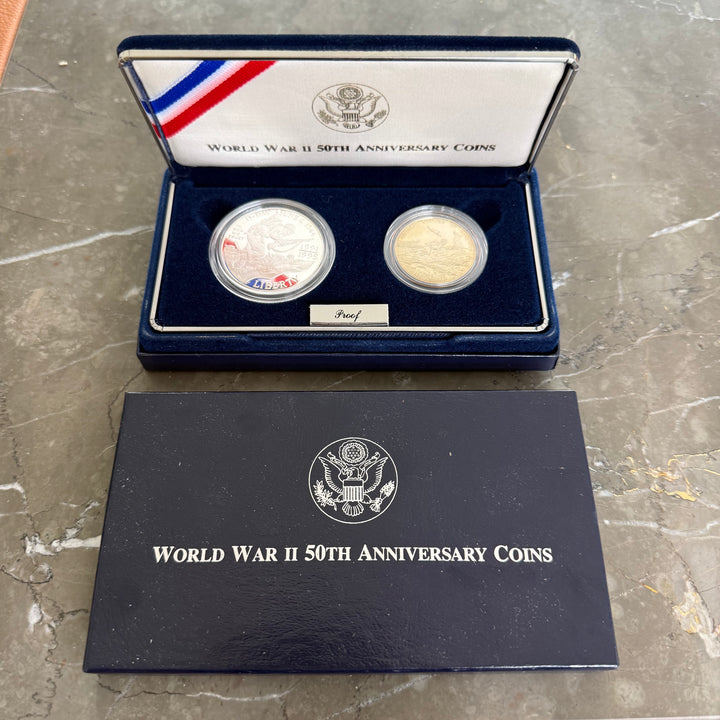 United States 50th Anniversary World War II Silver Coin Set