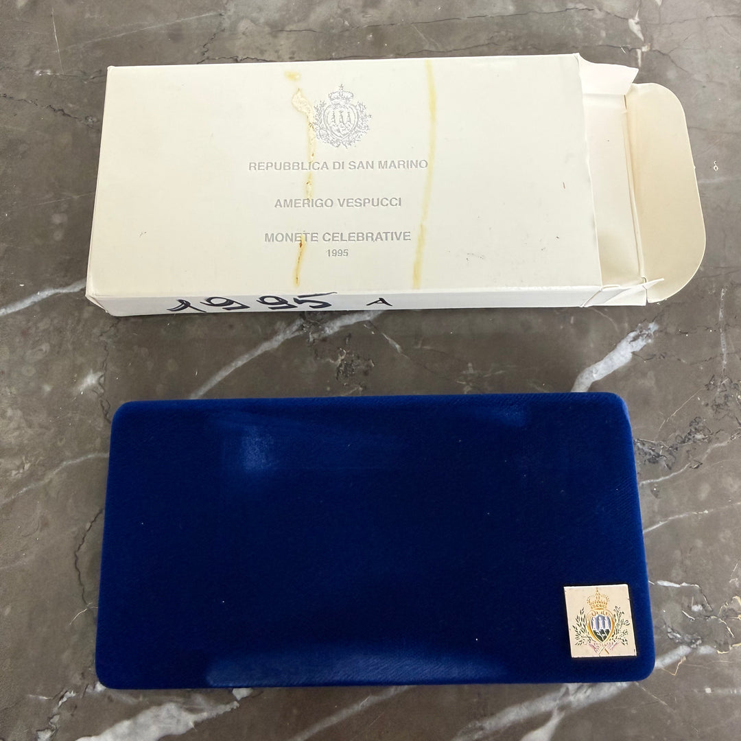 Monete in argento 5000 10000 Lire Repubblica di San Marino Amerigo Vespucci 1995