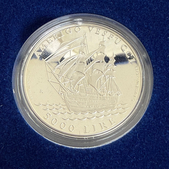 Monete in argento 5000 10000 Lire Repubblica di San Marino Amerigo Vespucci 1995