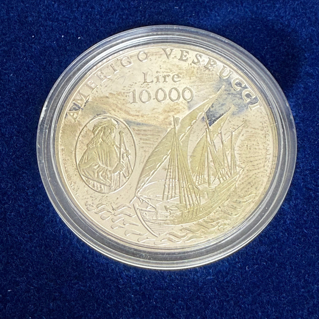 Monete in argento 5000 10000 Lire Repubblica di San Marino Amerigo Vespucci 1995