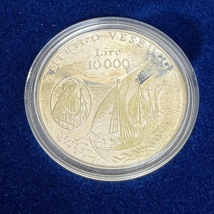 Monete in argento 5000 10000 Lire Repubblica di San Marino Amerigo Vespucci 1995