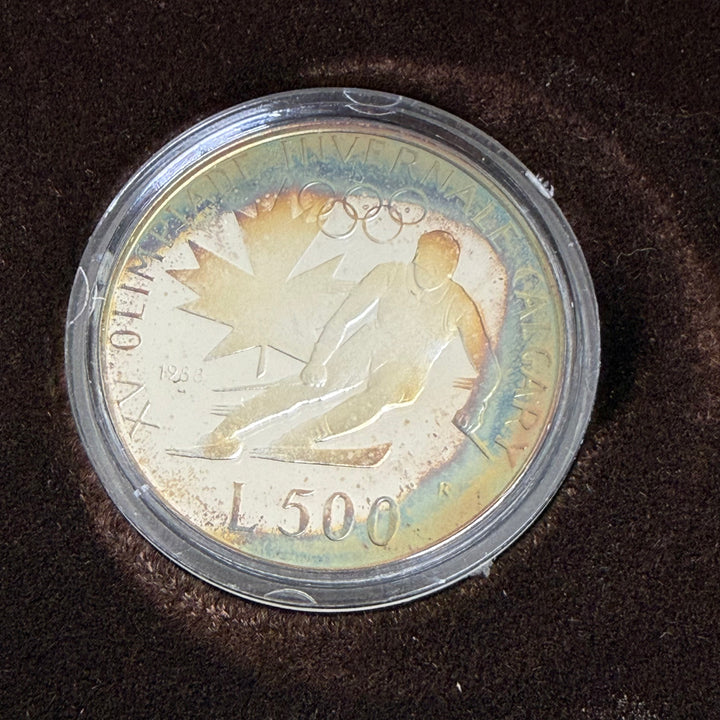 Sølvmønter Republikken San Marino XV Calgary Vinter-OL og XXIV Seoul-OL 1988