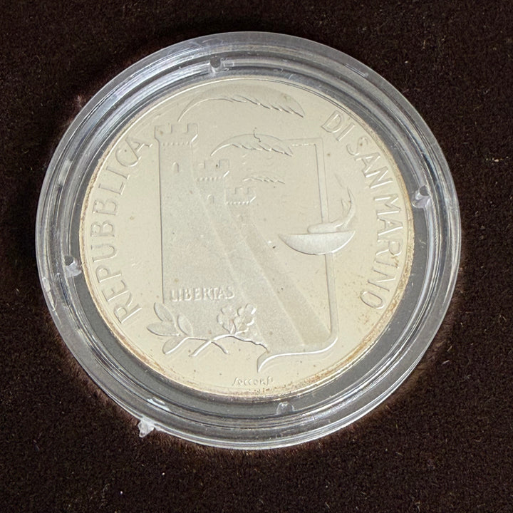 Sølvmønter Republikken San Marino XV Calgary Vinter-OL og XXIV Seoul-OL 1988