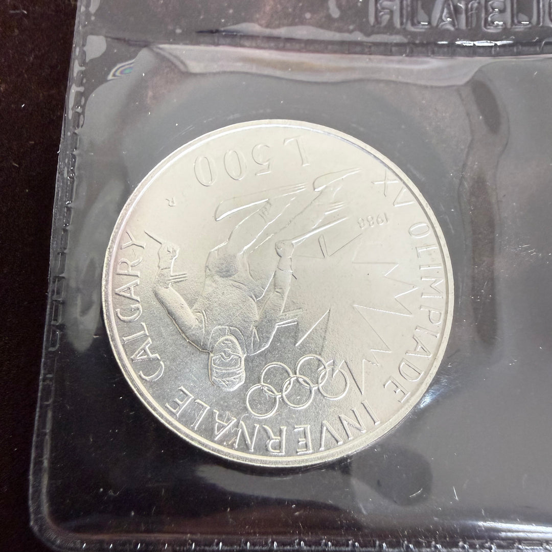 Moedas de prata República de San Marino XV Jogos Olímpicos de Inverno de Calgary e XXIV Jogos Olímpicos de Seul 1988