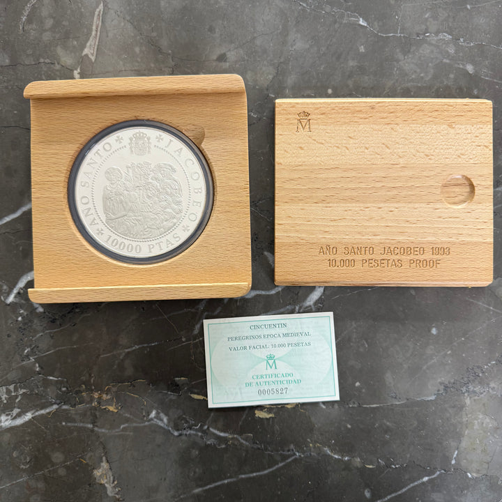Zilveren munt van 10000 Peseta's Año Santo Jacobeo 1993