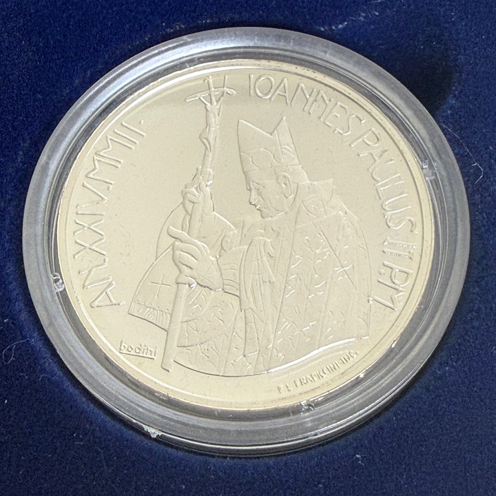 Sølvmønt 10€ Pontificate of His Holiness John Paul II år XXIV 2002