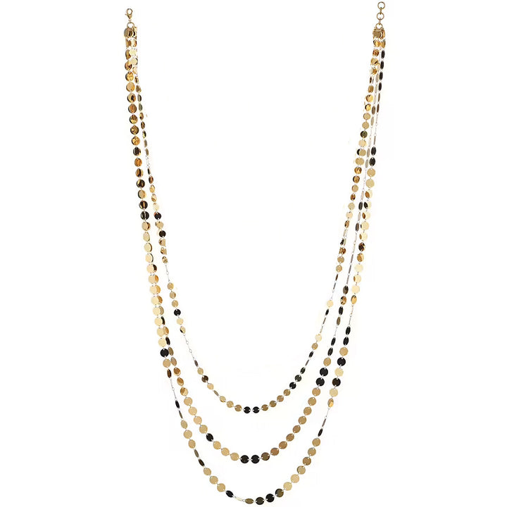 Sovrani Mimosa flerstrenget halskæde bronze PVD gul guld finish J6633-3L