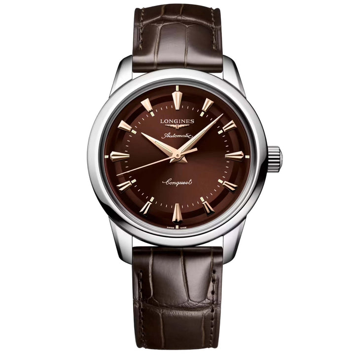 Longines Heritage 38 mm Automatikuhr aus braunem Stahl L1.649.4.62.2
