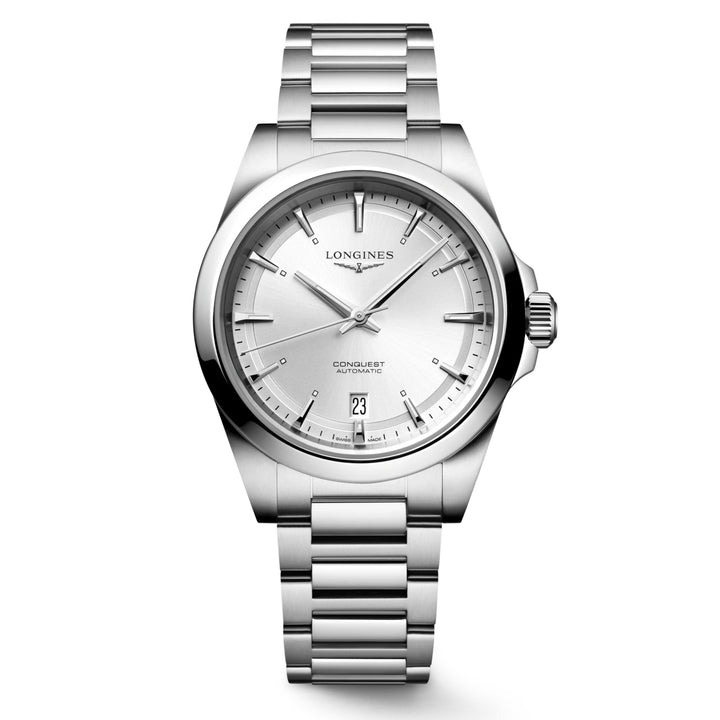 Longines Conquest 38mm stříbrné automatické ocelové hodinky L3.720.4.72.6