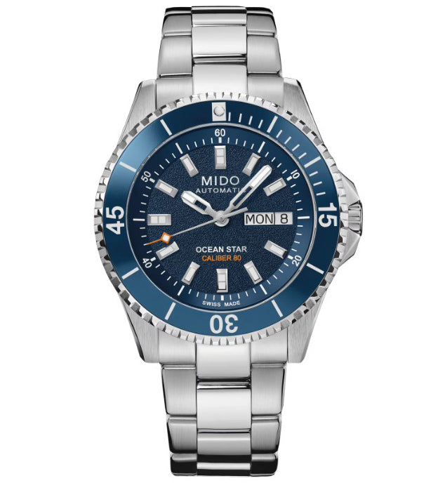 Mido hodinky Ocean Star 200 41mm modrá automatická ocel M026.930.11.041.00