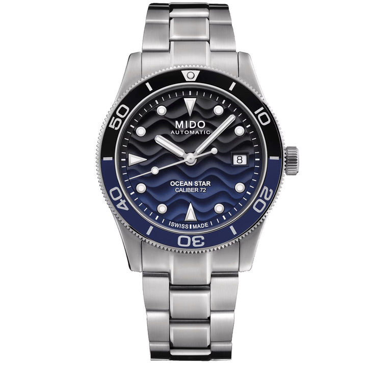 Montre Mido Ocean Star 39mm bleu automatique acier M026.907.11.041.00