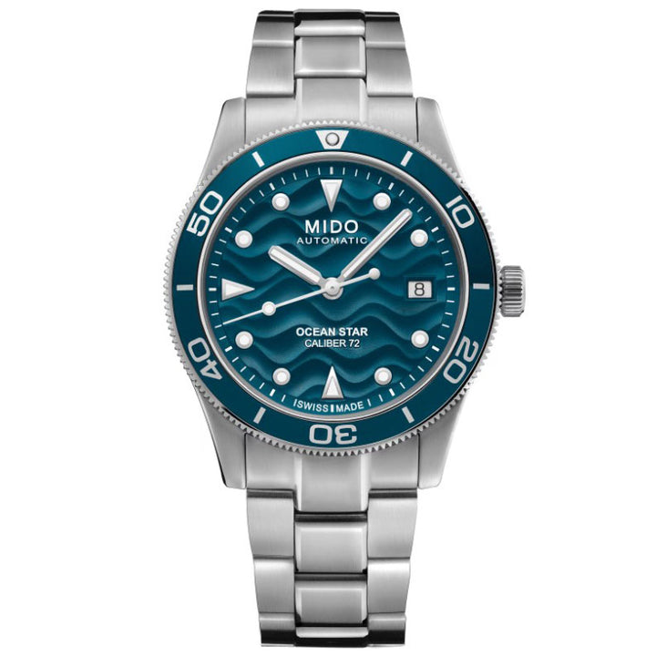 Relógio Mido Ocean Star Special Edition 39mm azul automático aço M026.907.11.041.01
