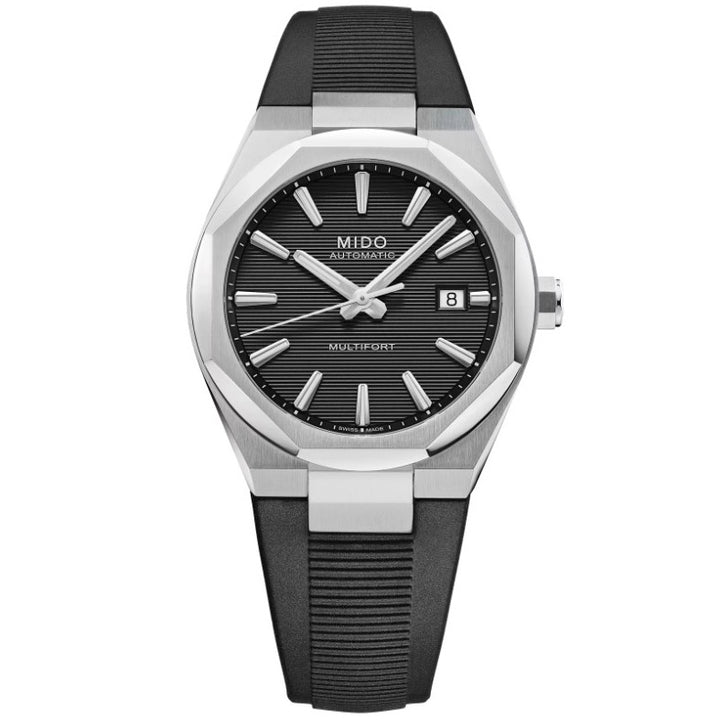 Mido hodinky Multifort 8 One Crown černá 40mm automatická ocel M055.507.17.051.00