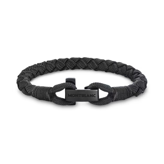 Montblanc Náramek Montblanc se zapínáním ve tvaru T černý velikost S 130860 60