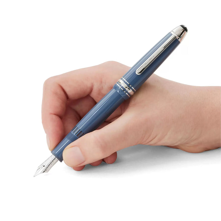 Pluma estilográfica Montblanc Meisterstück Glacier LeGrand punta azul M 129393