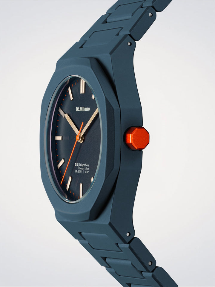 Reloj D1 Milano Legacy de policarbonato azul 40,5 mm D1-PCBJ41