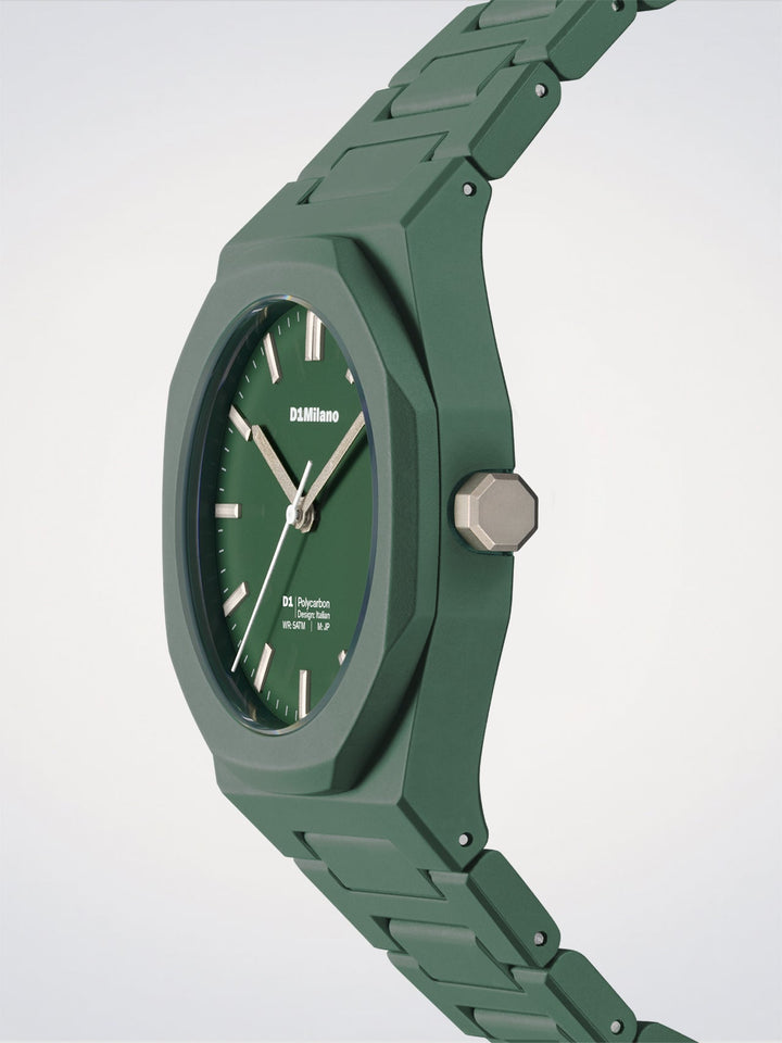 Ρολόι D1 Milano Green Legacy Polycarbon 40,5 mm D1-PCBJ42