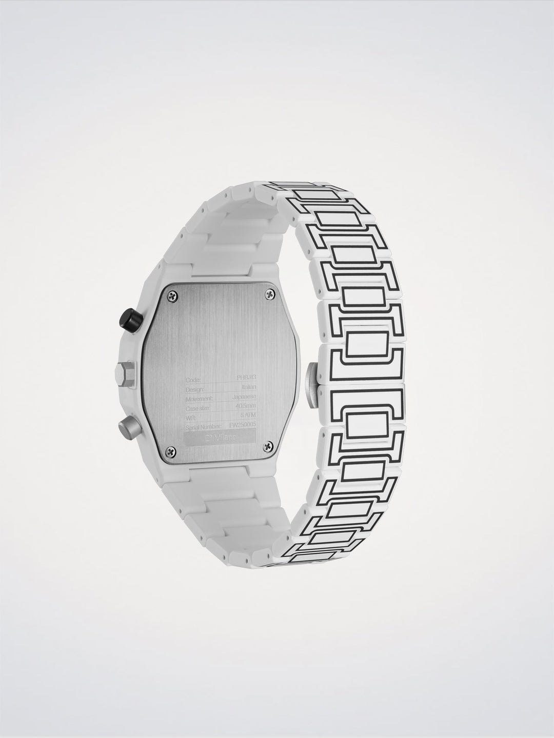 D1 Milano Wit Schets Polychrono 40,5 mm D1-PHBJ13