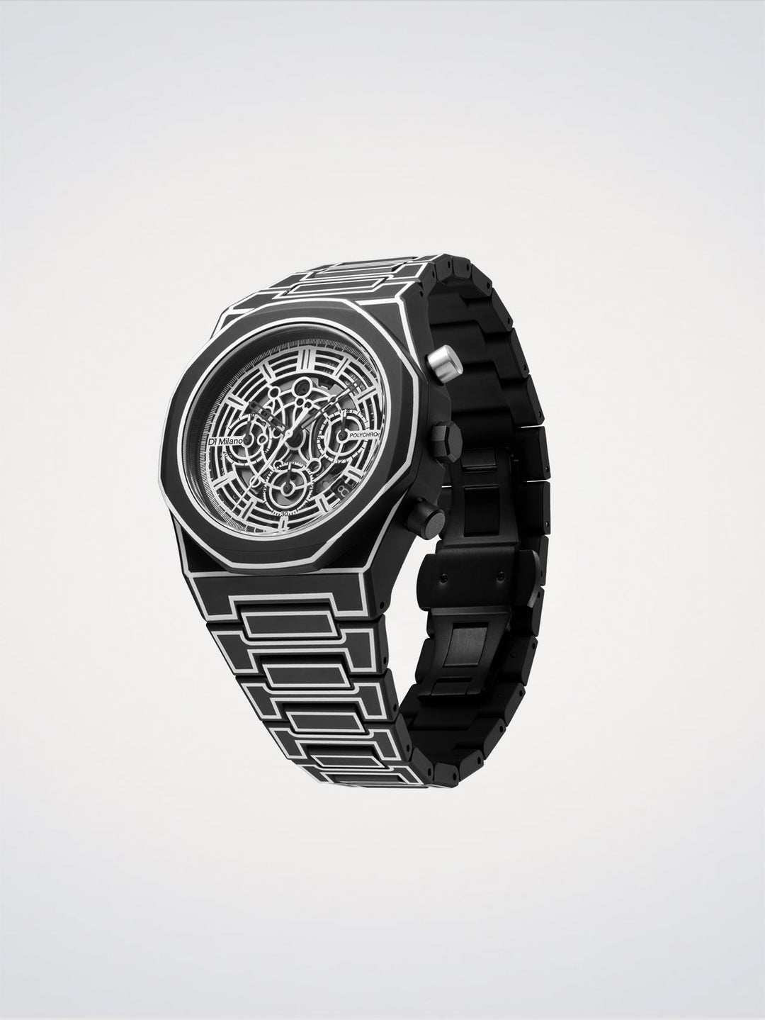 D1 Milano Μαύρο Σκίτσο Polychrono 40,5 mm D1-PHBJ14