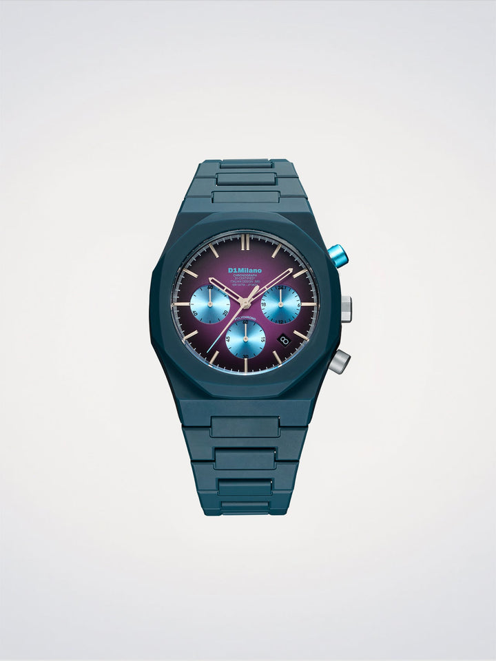 Ρολόι D1 Milano Blue Spectrum Polychrono 40,5 mm D1-PHBJ20