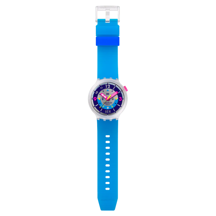 Swatch orologio NEON HIELO Originals Big Bold 47mm SB01K400