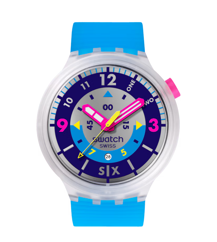 Swatch orologio NEON HIELO Originals Big Bold 47mm SB01K400