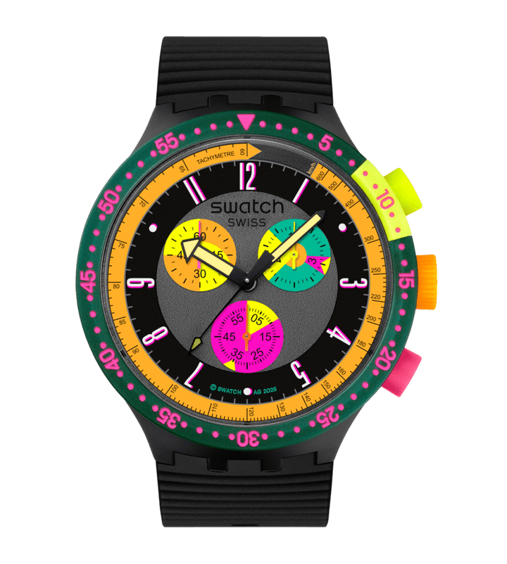 Relógio Swatch NEON SEPPIA Originals Big Bold 47mm SB02B104