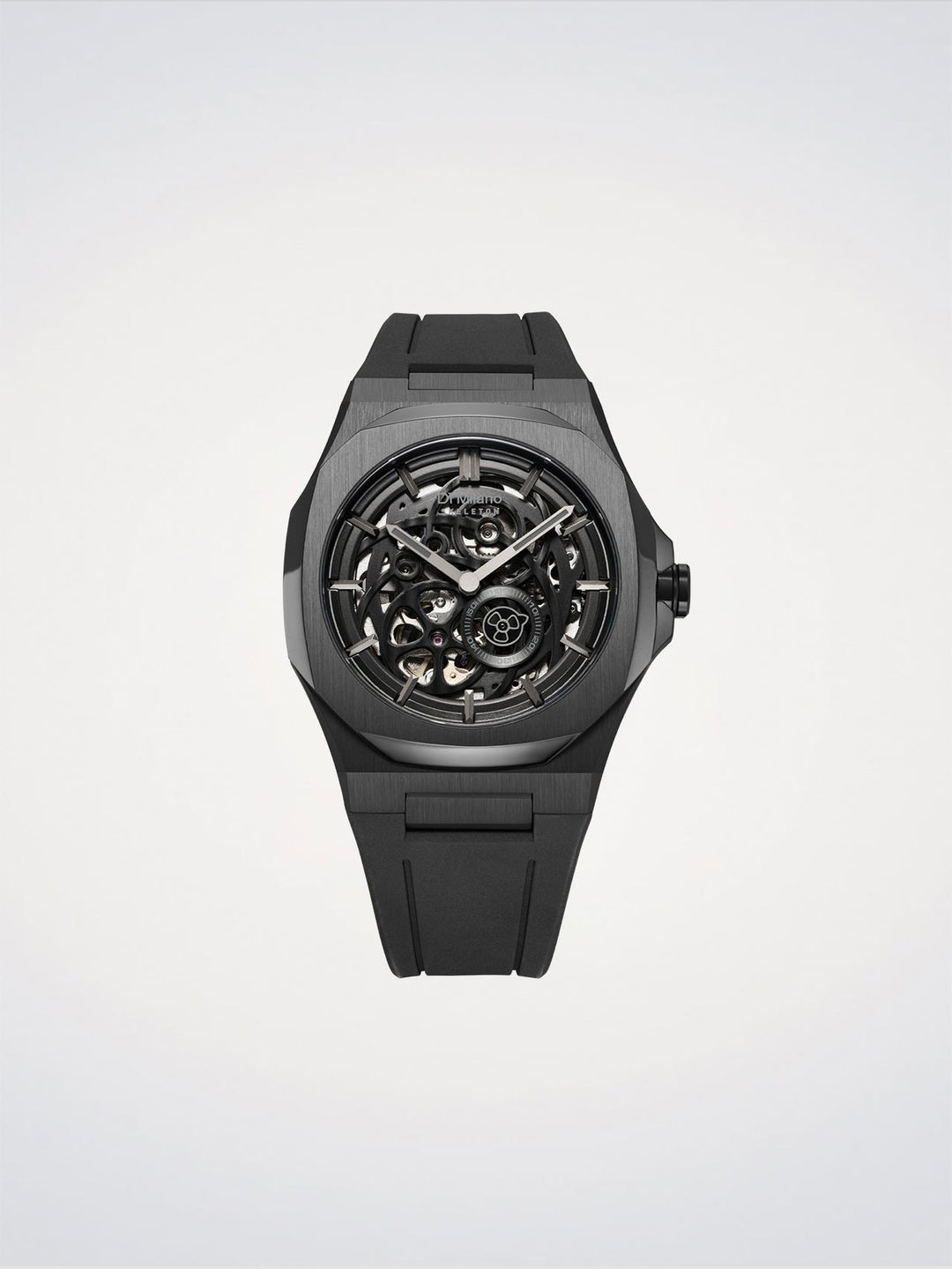 D1 Milano Jet Black Skelettgummi 41,5 mm D1-SKRJ17