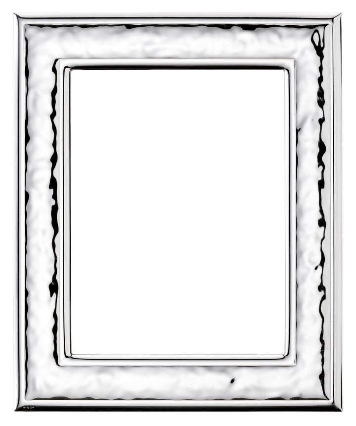 Sovrani dvoulaminátový fotorámeček lesklý stříbrný s bílým dřevěným zadním dílem 18x24cm B685