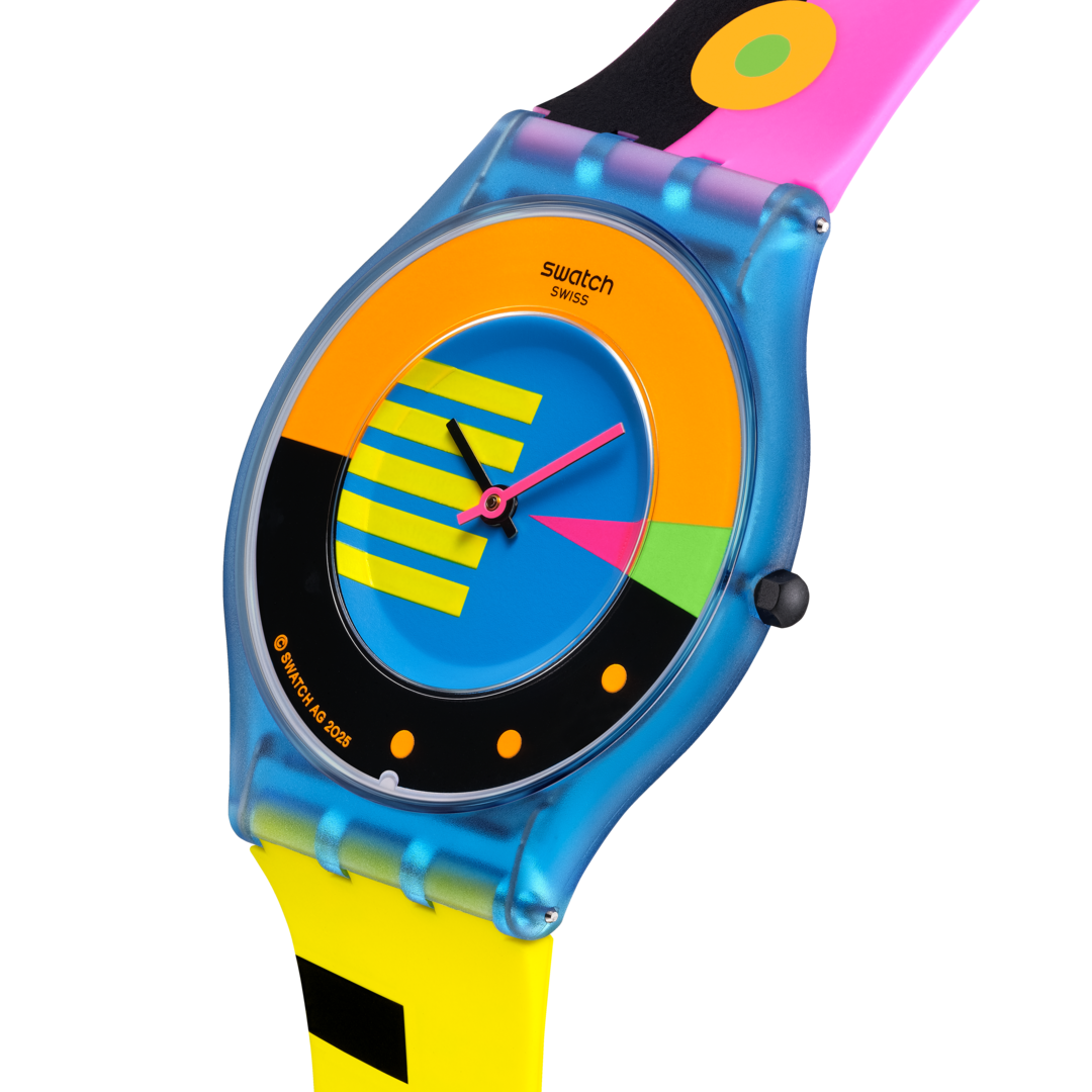 Relógio Swatch NEON FLUMOTIONS Originals Pele 34mm SS08S101
