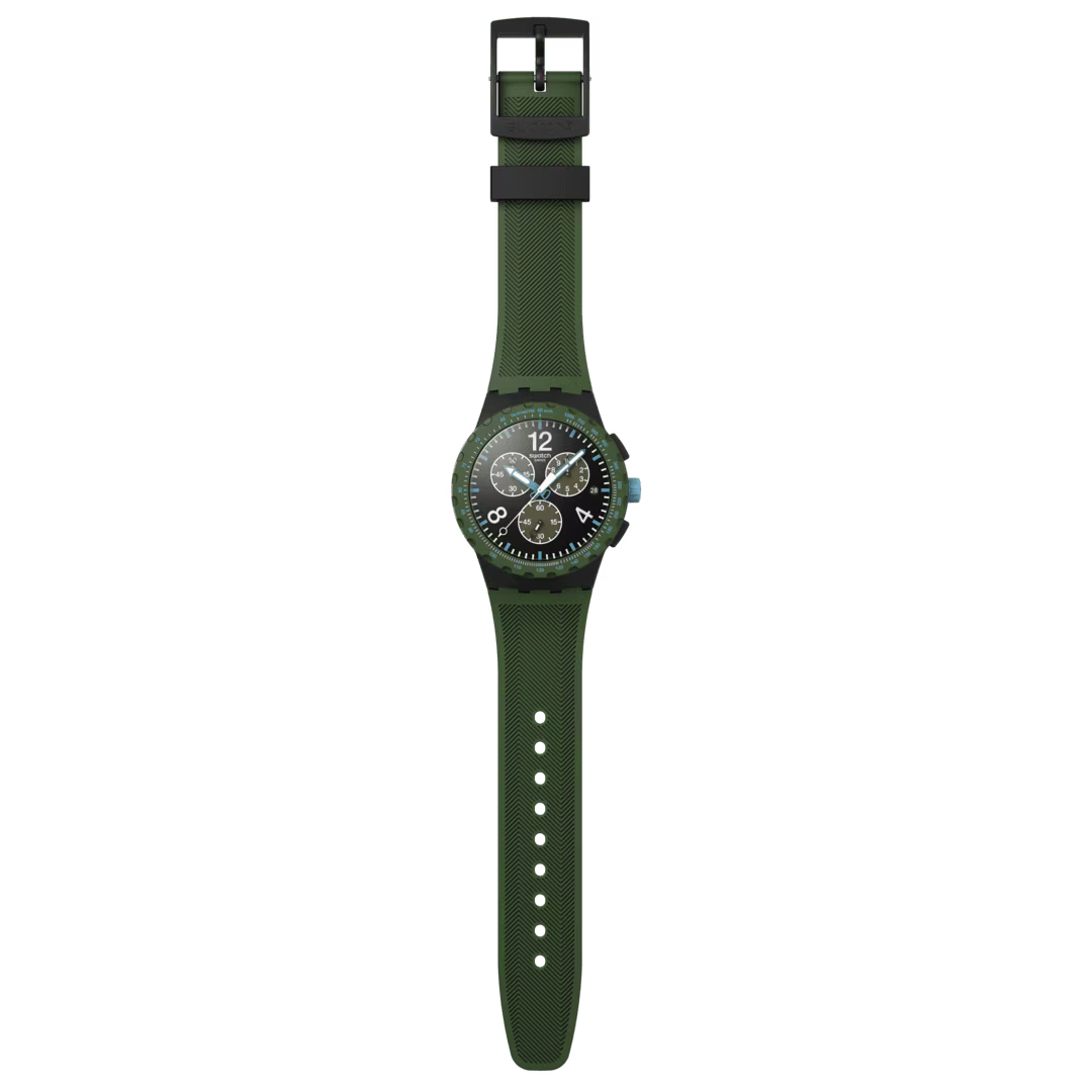 Relógio Swatch OLIVE RUSH Originals Chrono 42mm SUSB421