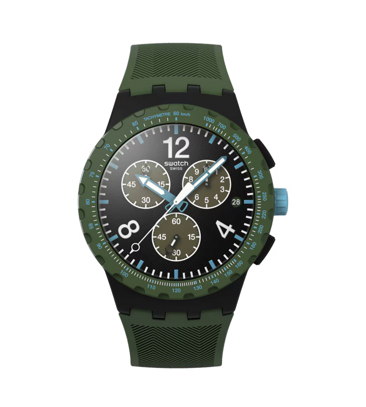Relógio Swatch OLIVE RUSH Originals Chrono 42mm SUSB421
