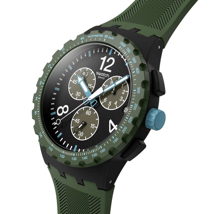 Relógio Swatch OLIVE RUSH Originals Chrono 42mm SUSB421